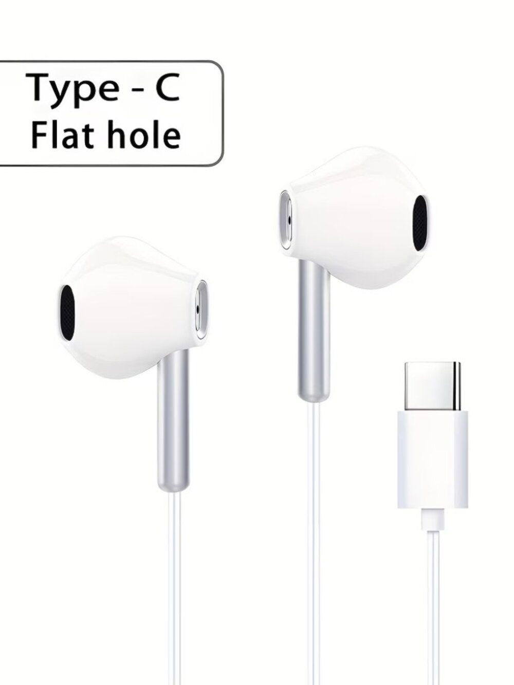 Type-C Wired Earbud Headphones with Volume Control